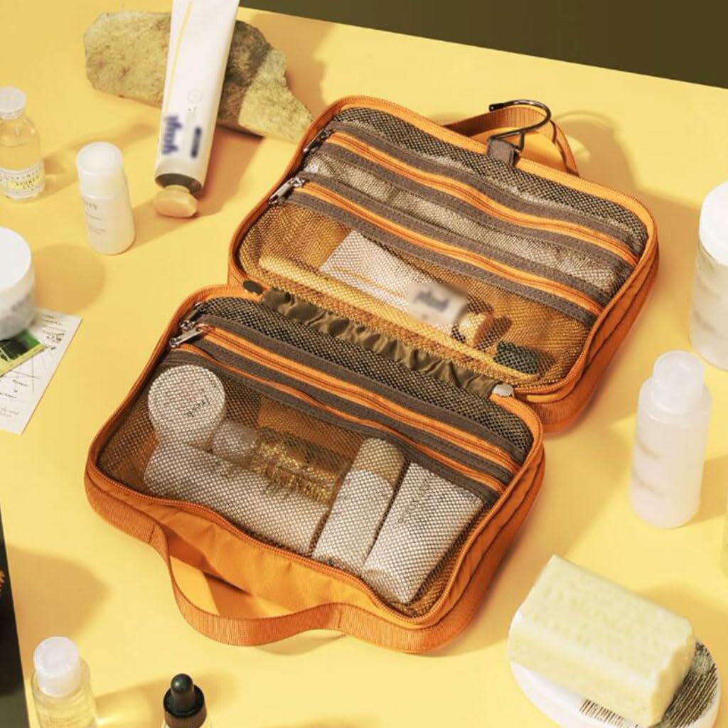 Reistoilettas met grote capaciteit Polyester make-up opbergtas Draagbare washandtas met haak