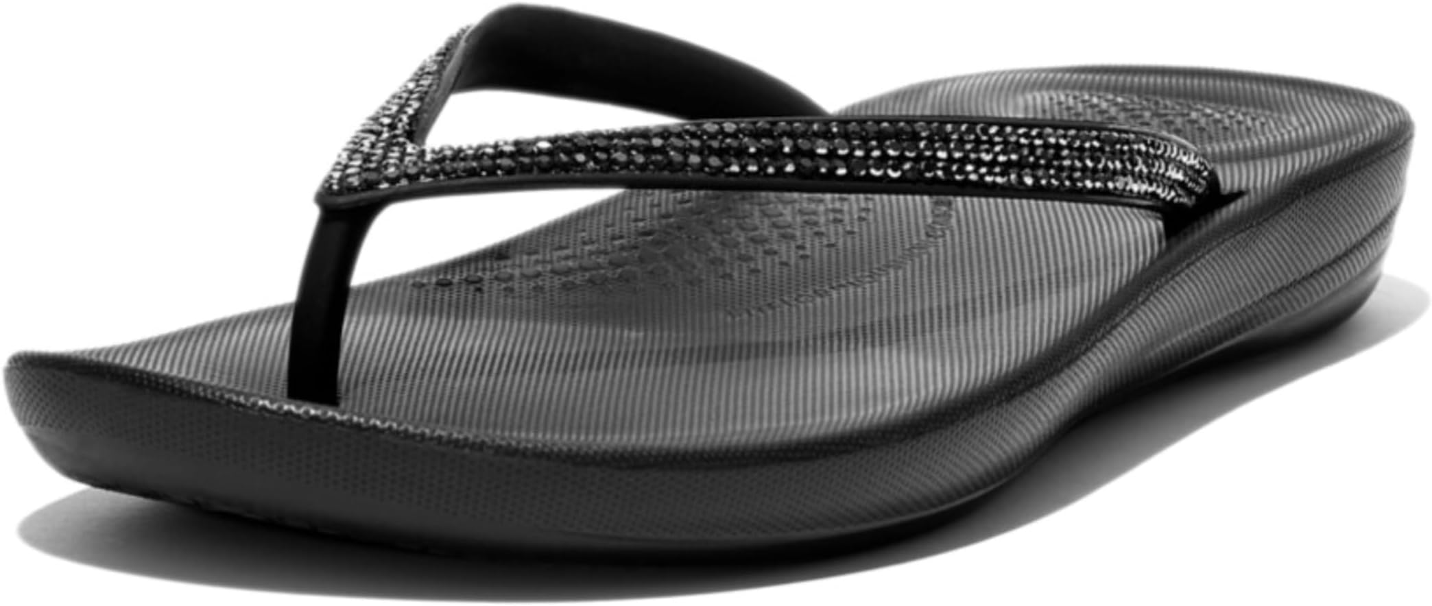 Iqushion Sparkle Womens Flip Flop Sandals in Stone Beige
