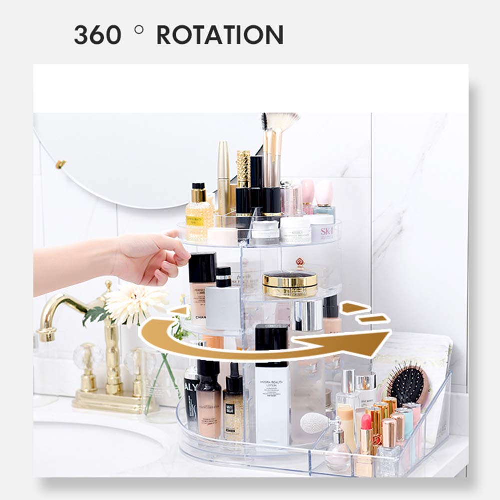 Beau Rangement Maquillage 360 Rotatif Maquillage Organisateur Réglable Organisateur de Maquillage Tiroir Utilisé pour Le Rouge à Lèvres Pinceau Produit De Soin De La Peau Hermétique