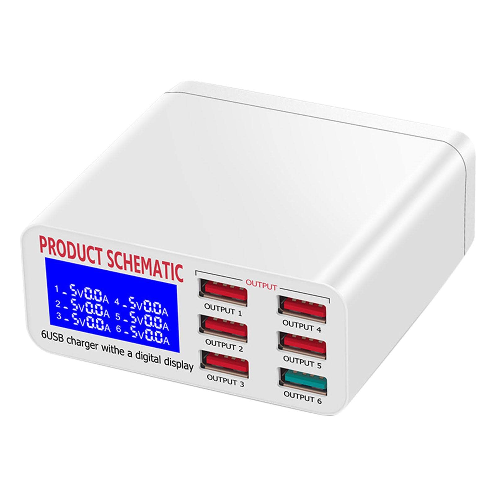 CALANDIS Multiple 6-Port USB Charger Phone Charger Adapter Qc3.0 Fast Charger UK Plug | Chargers & Cradles | Cell Phone Accessories | Cell Phones & Accessories-image-36