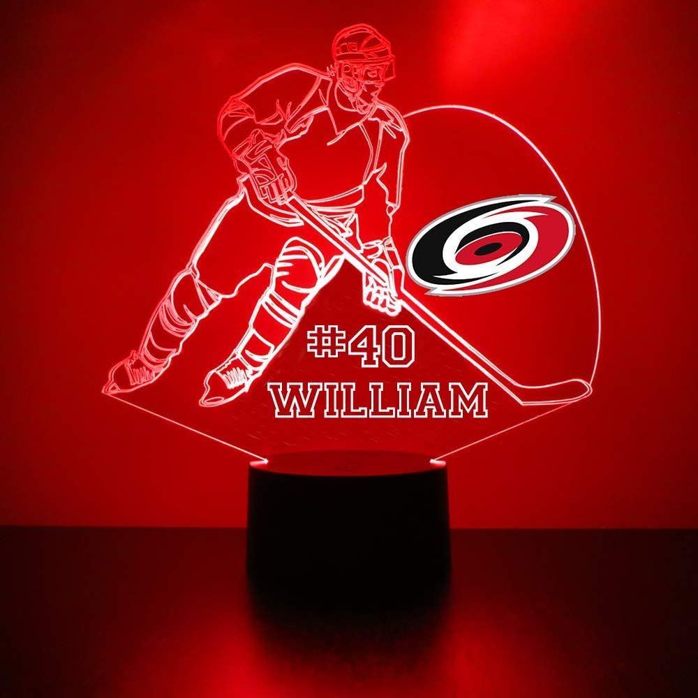 Mirror Magic Store Rangers (New York) Hockey Player Sports Fan Lamp/Night Light - LED - Personalize for Free - Featuring Licensed Decal : Everything Else