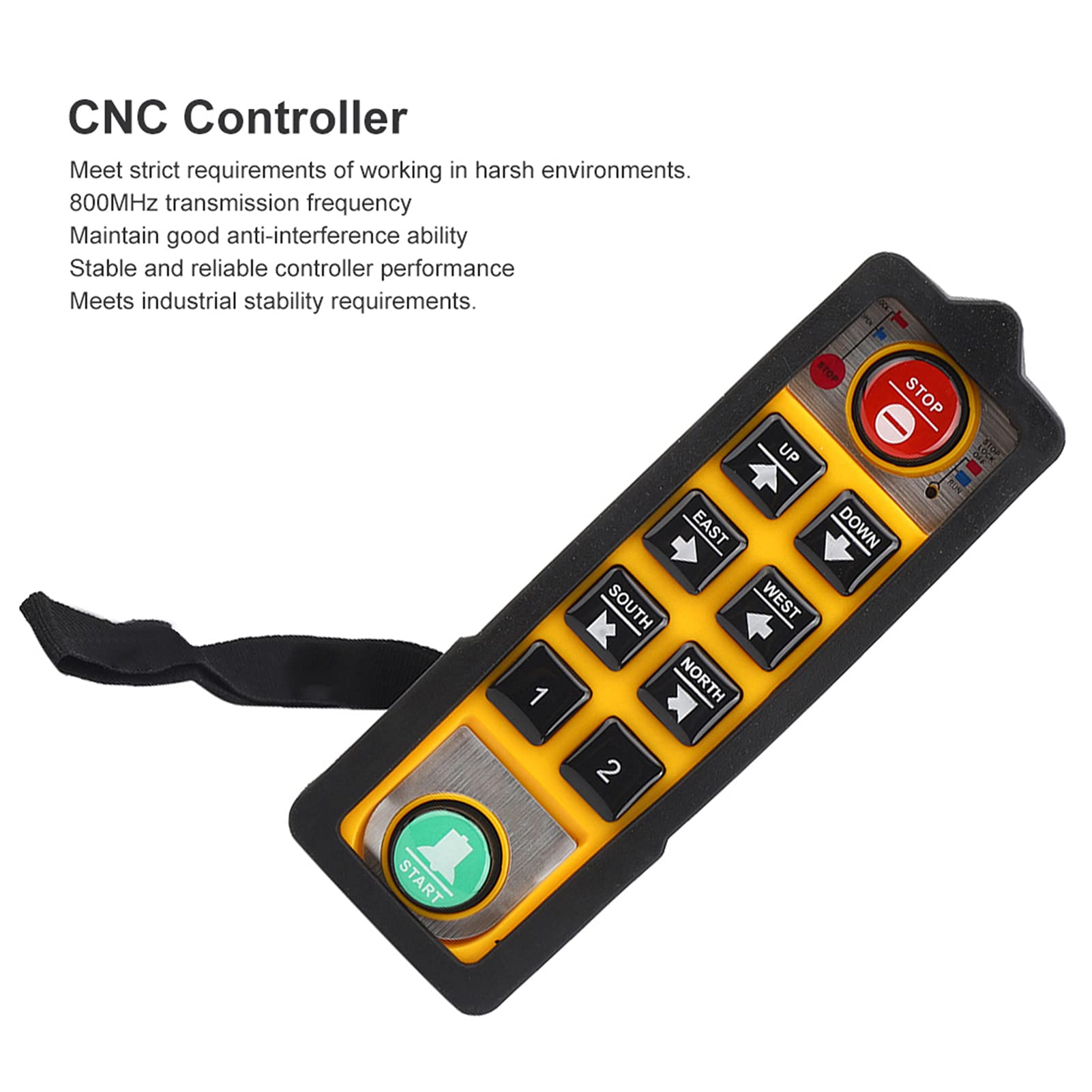 Generic Acid Resistant Crane Remote Control, Hoist Controller, Stable for Coal Mining Equipment Cranes Concrete Pumps Conveyors (DC24V), Genericog3pnytcd5-11
