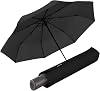 Knirps Vision Duomatic Automatic Open Close Rain Umbrella - Durable Compact Travel Umbrella for Adults - Recycled PET Canopy 97cm Diameter, Sustanable Eco+Friendly Retractable Umbrella & Carrying Case