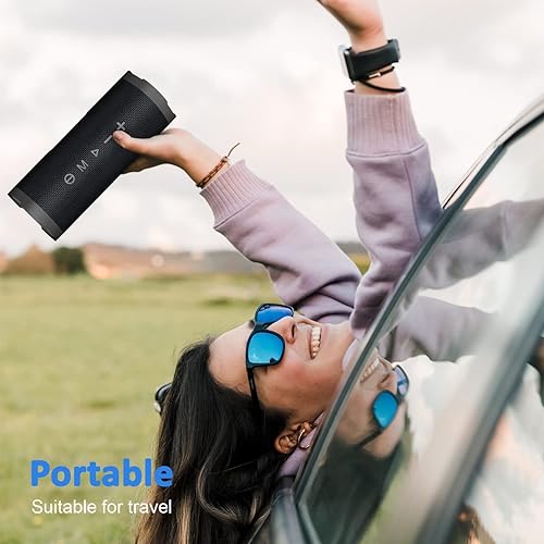 Miniatura 4 de Vanzon Altavoces Bluetooth, V40 Altavoz inalámbrico portátil V5.0 con sonido estéreo fuerte de 24 W, tiempo de reproducción de 24 horas, TWS e IPX7