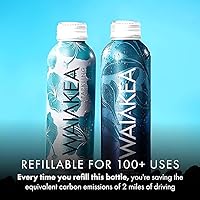 Vista 7 de Agua volcánica hawaiana de 22.7 fl oz (paquete de 6) botella de aluminio recargable, todavía naturalmente agua alcalina, en embalaje Snack Mass