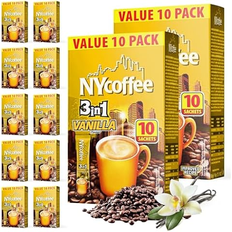 SOL 100pk Vanilla Latte Instant Coffee Sachets Cover