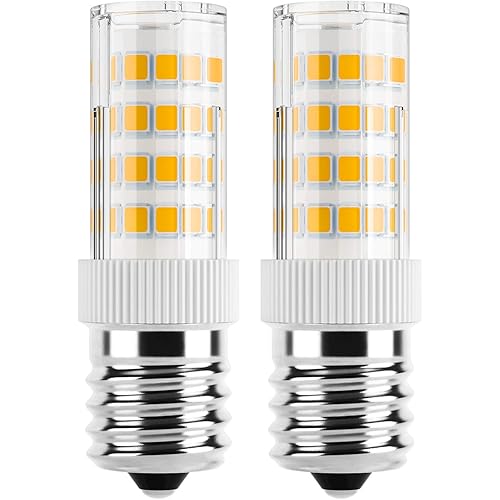 DiCUNO E17 LED Bulb,Appliance Bulbs, Microwave Oven, Stovetop Light, 4W 400lm, Warm White 3000K, Non-dimmable 40w Equivalent Replacement for Incandescent Bulb, 2-Pack