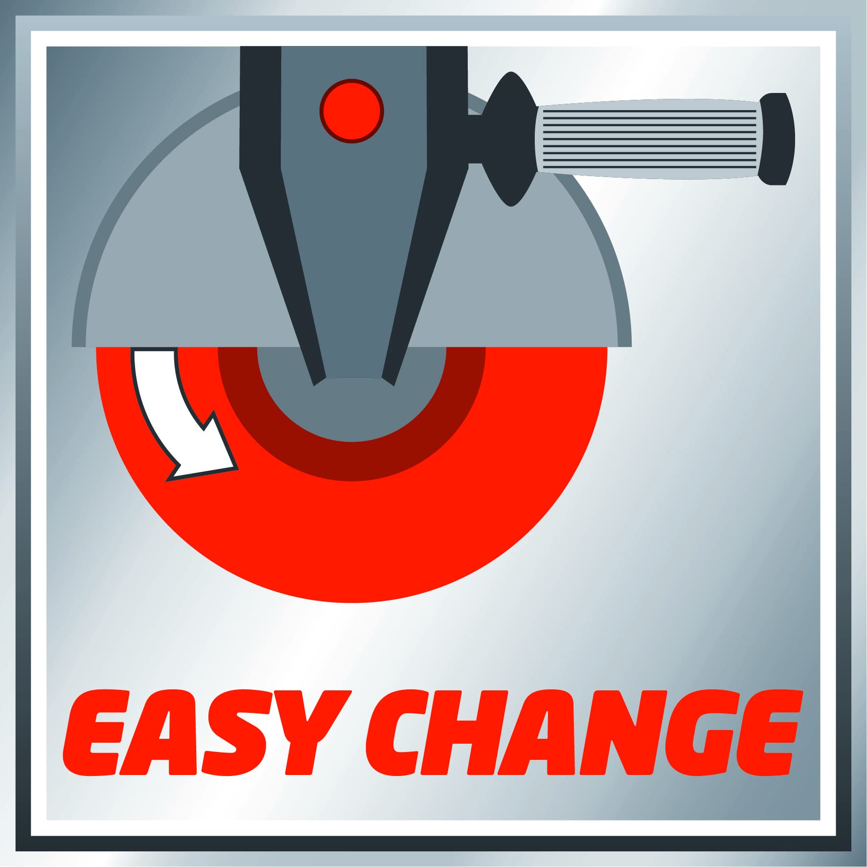 Einhell 4430624 Szlifierka Kątowa, 850 W, 230 V, Czarny/Czerwony, Ø 125 mm