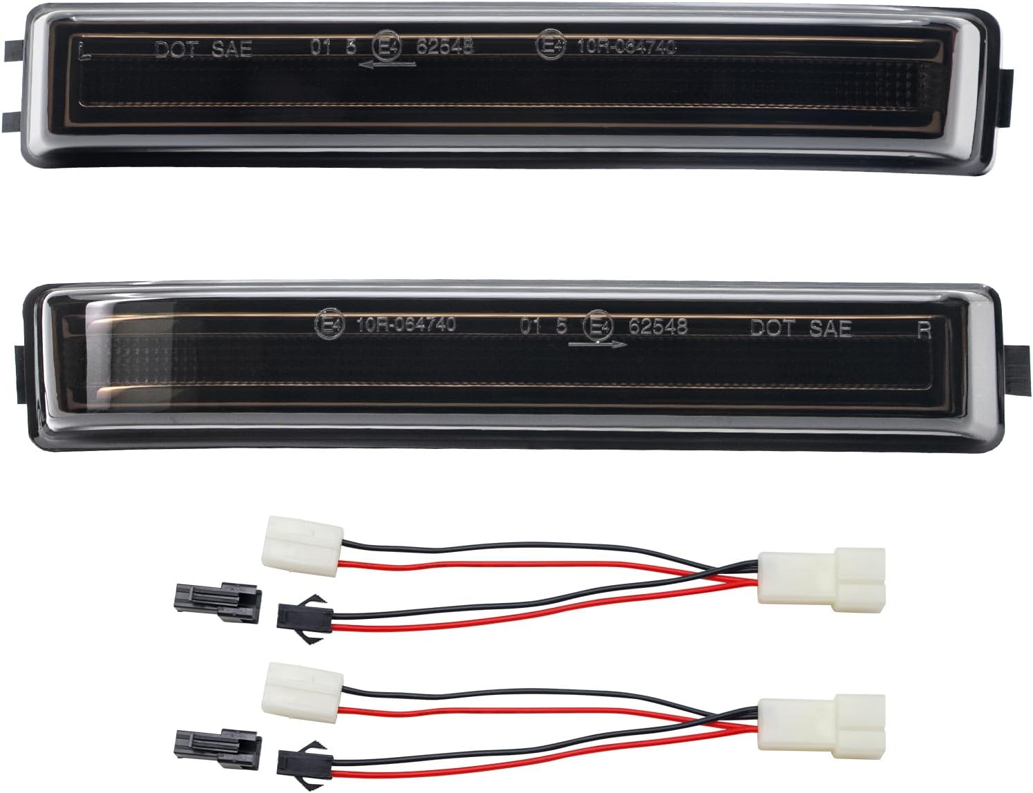 Side View Mirror Turn Signal Lights Clear LED Assembly F150 2009 2010 2011 2012 2013 2014/for Mark LT 2013 2014 for Raptor 2010-2014 Blink Turn Marker Lamp (A,Smoked Lens White Light)