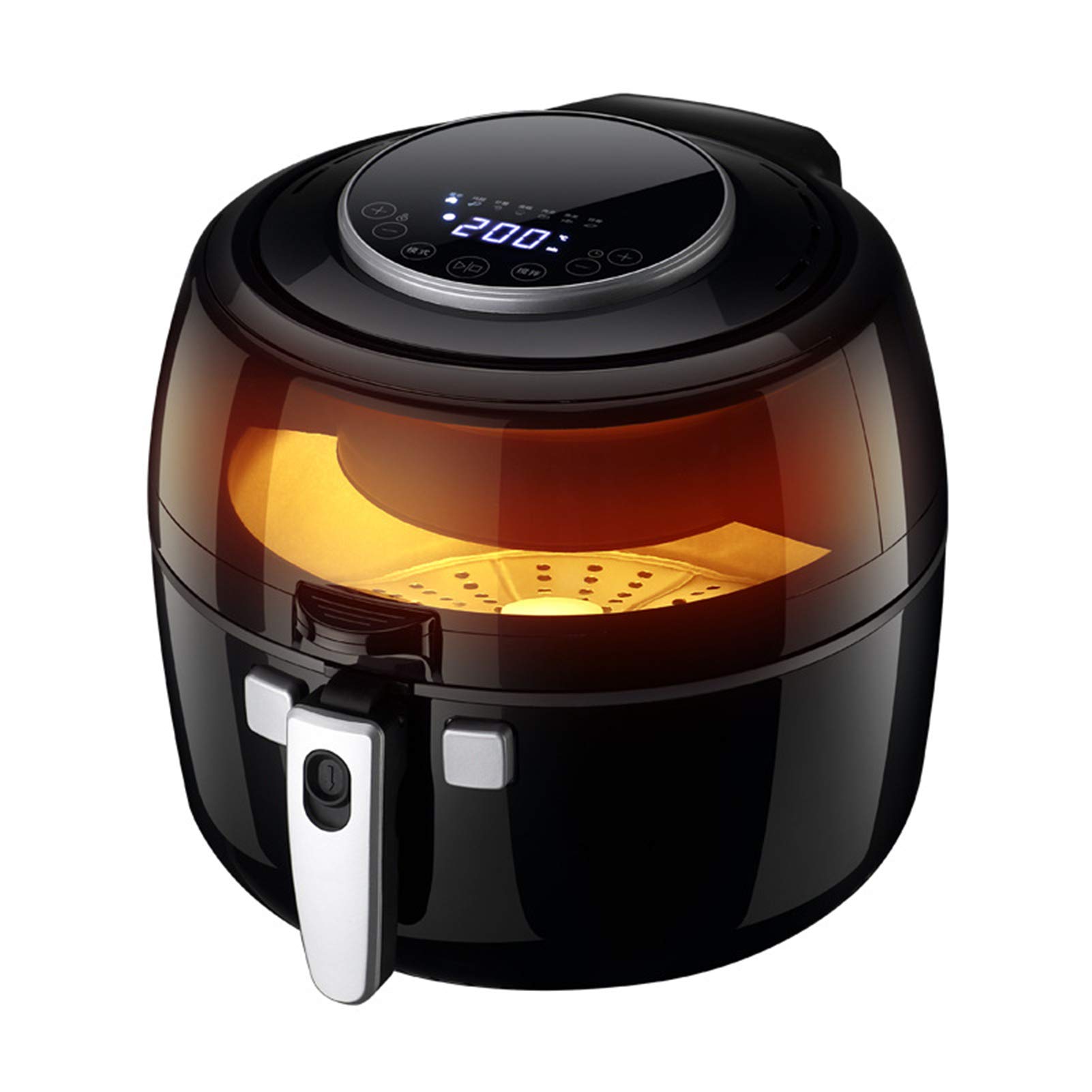 Friteuse sans huile à écran tactile LED avec grand panier 6,5L et préchauffage rapide