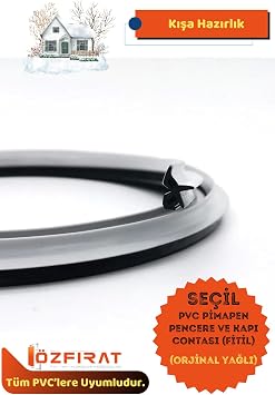 PVC Door and Window Seal Wick - Select - Rubber Oiled - 40 Meters - Gray/Black - Compatible with All Windows and Doors
