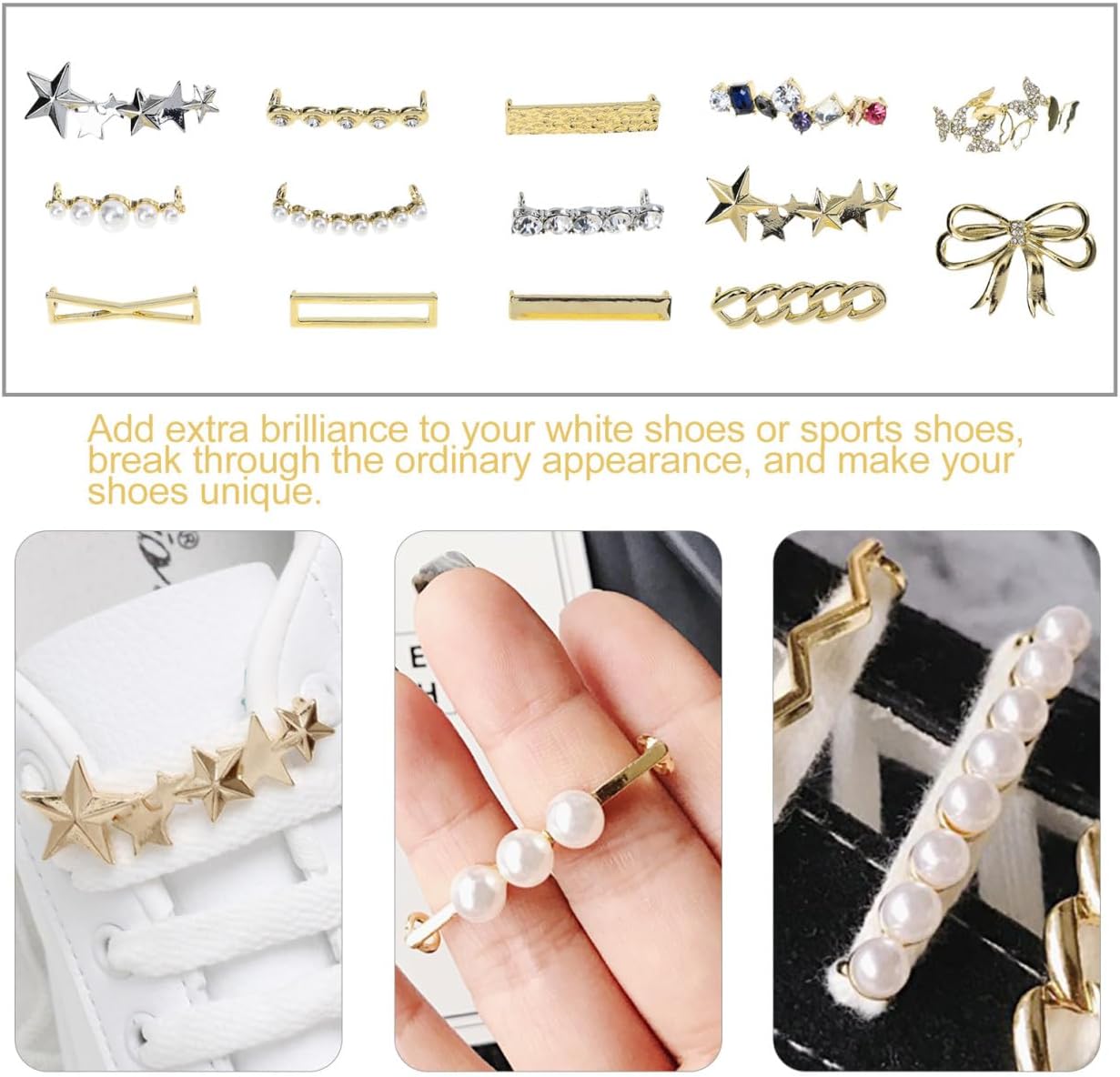 14pcs Rhinestone Clips Stylish Shoe Decoration Accessories for Women for Parties Holidays and Everyday Use