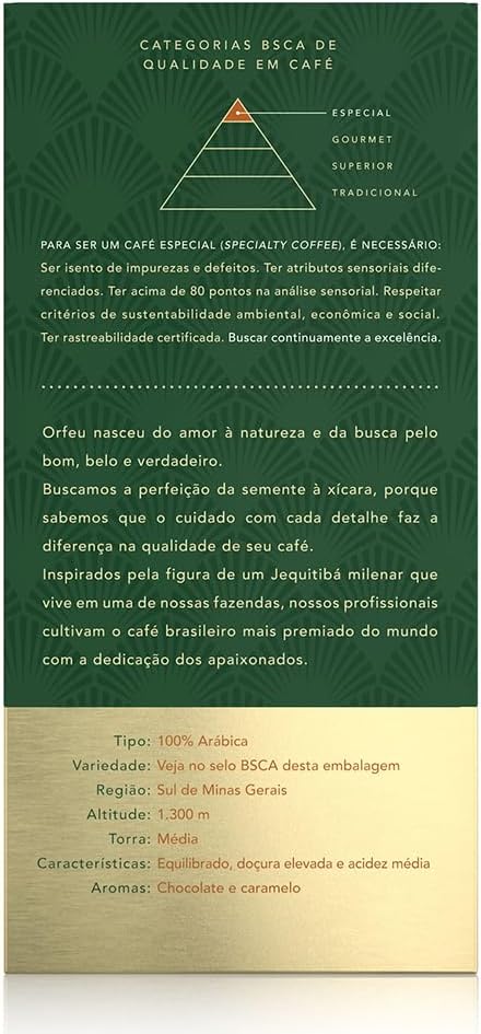 ORFEU Cápsulas De Café Orgânico Orfeu Compatível Com Nespresso Contém 10 Cápsulas