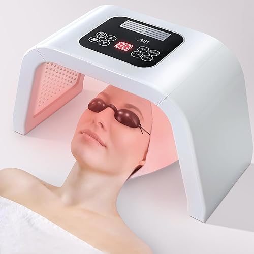 LED - Terapia de luz facial, 7 en 1 color LED máscara facial equipo de belleza corporal facial