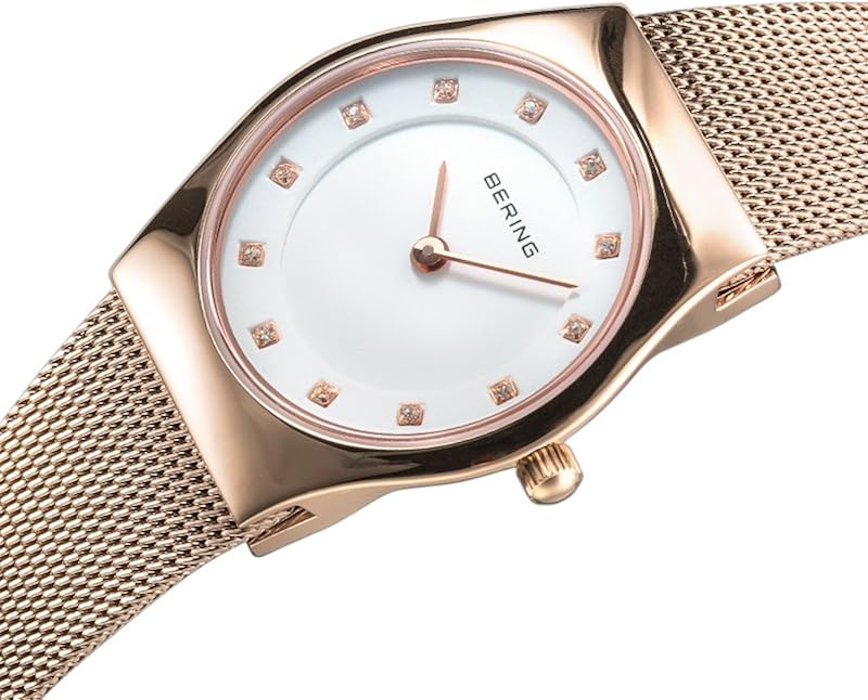 BERING Donna Analogico Quarzo Classic Orologio con Cinturino in Acciaio inossidabile Cinturino e Vetro zaffiro