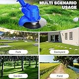 Garden Strimmer Cordless Metal Blades Grass Trimmer Electric Telescopic Brush Cutter Lightweight Battery Strimmer Height Adjustable with 2pcs 21V 1.5Ah Battery, for Garden Clearing Weeds Flower Trees - Image 8