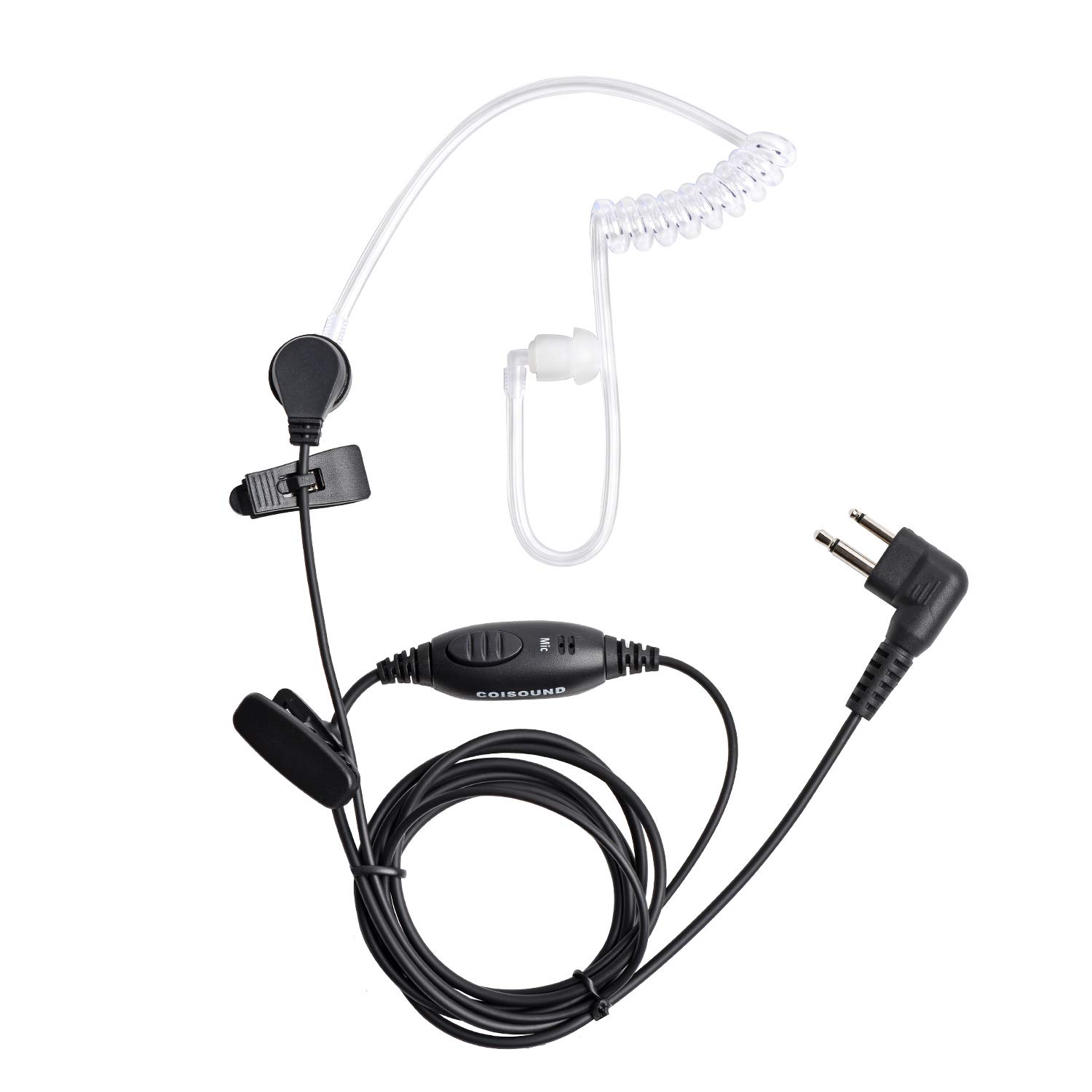 Walkie Talkie Earpiece |Two Way Radio Earpiece |Noise Canceling Headset  Pin Acoustic Tube Earpiece with Mic PTT Compatible Motorola CLS1413 CLS1450