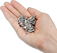 Vista 4 de uxcell 100 juegos de remaches de cuero, remaches de doble tapa de 0.354 pulgadas, remaches de metal de 0.472 pulgadas de altura, remaches