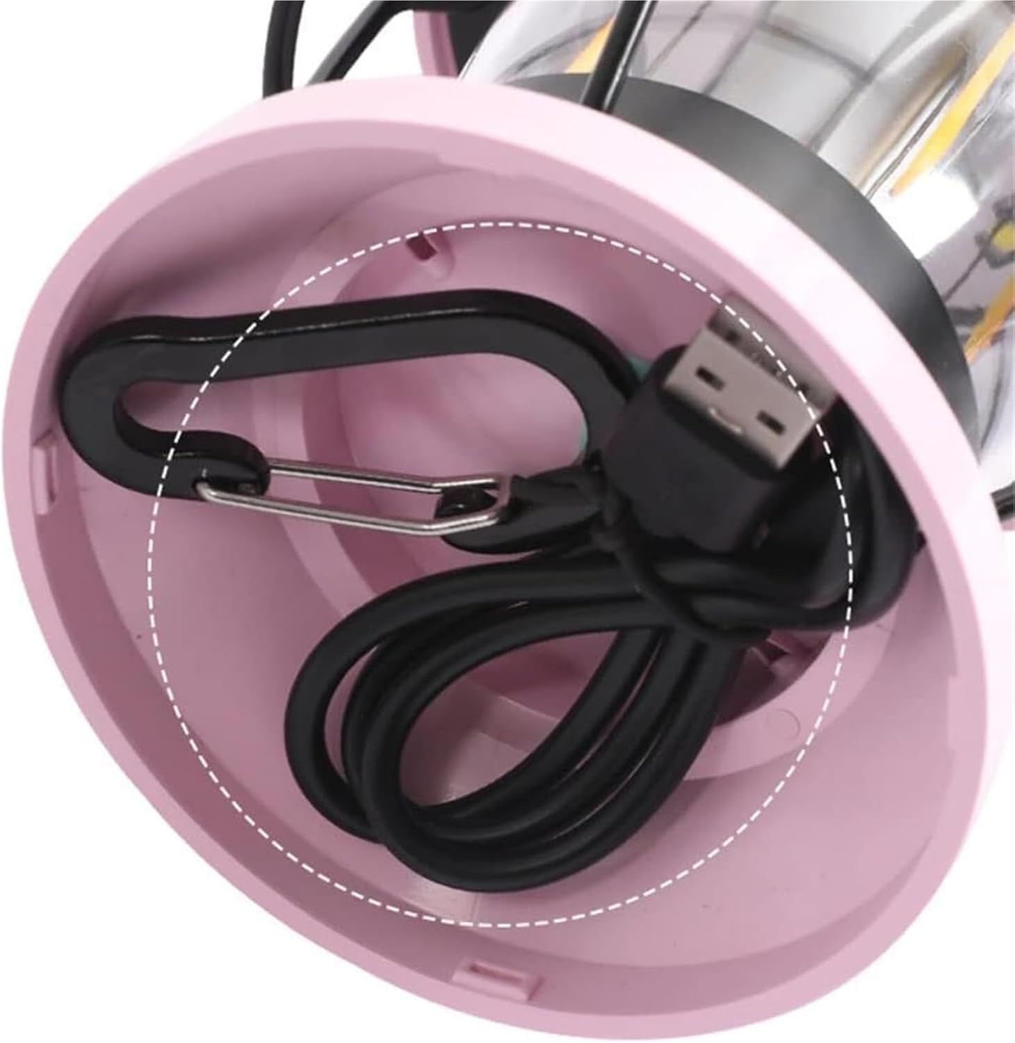 Latarnia kempingowa z możliwością ładowania USB, jasna wisząca lampa namiotowa LED z 4 trybami, przenośne kompaktowe oświetlenie zewnętrzne na kemping, piesze wycieczki, nagłe wypadki, powerbank biały