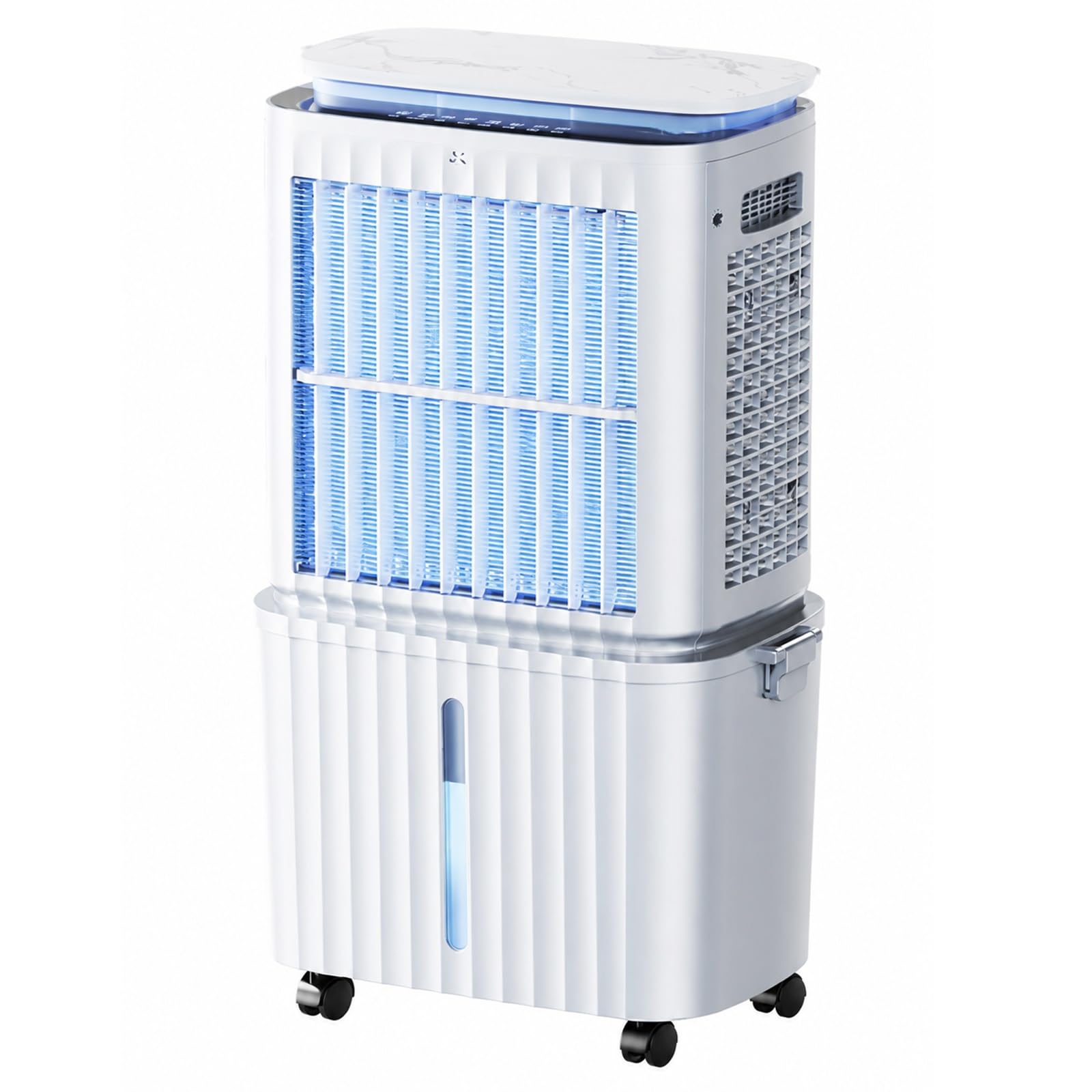 Gbpldmaq One Color Evaporative Air Cooler, 7.93 Gal Water Tank 180° Wide Angle Swamp Cooler