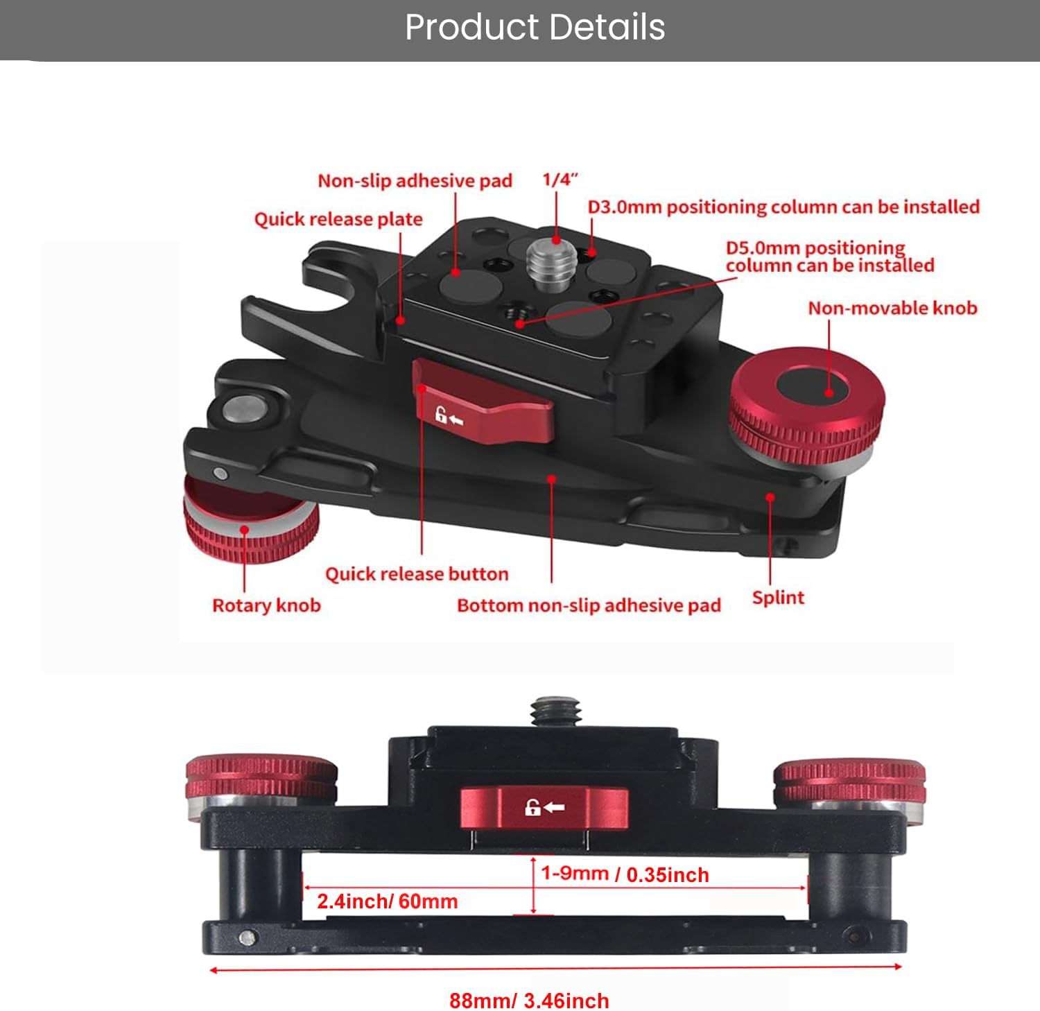 Quick Release Shoulder Strap Mount Plate Clamp Camera Clip Action Camera Shoulder Strap Belt Clamp Quick Switch Kit