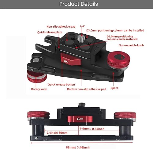 Miniatura 3 de Correa de hombro de liberación rápida, abrazadera de placa de montaje para cámara de acción, correa de hombro, abrazadera de cinturón, kit de