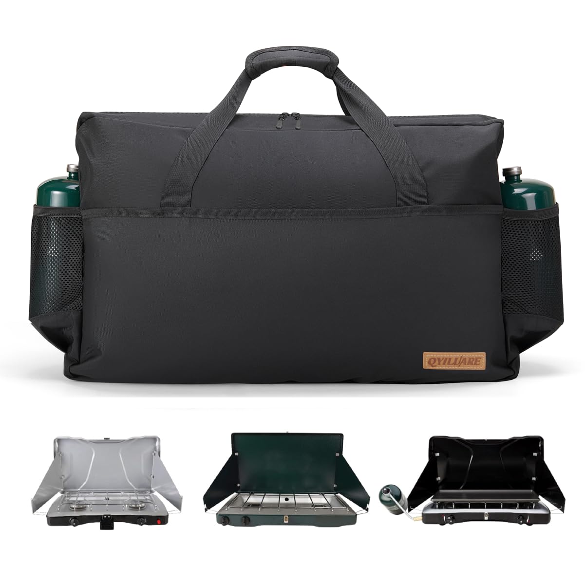QYILUARE Camping Stove Carrying Case for Coleman 2-Burner,Camp Stove Carry Bag for Camp Chef Everest Stoves | Heavy-Duty Water-Resistant Stove Storage