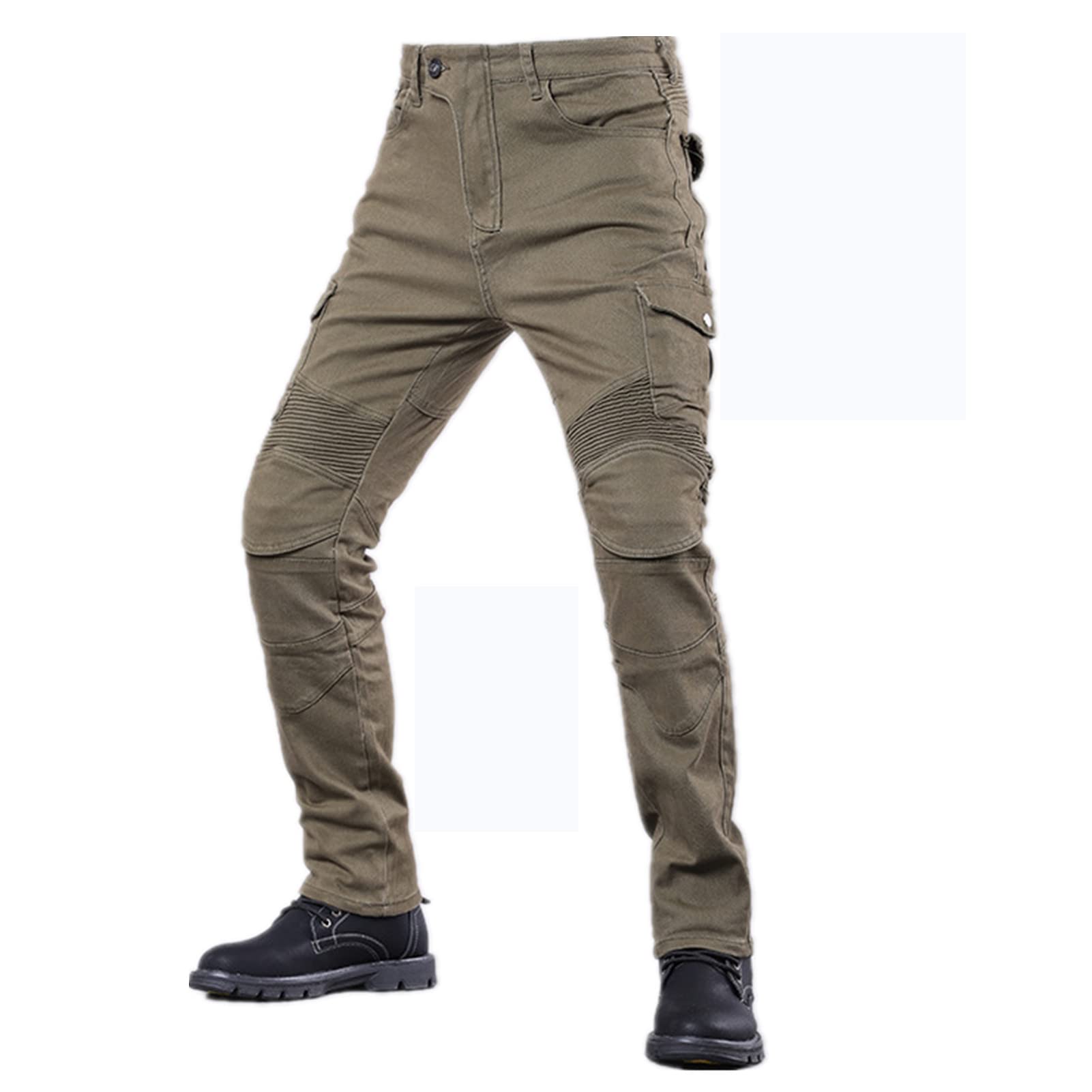 Jeans Da Motociclista Da Uomo Pantaloni Protettivi Da Motociclista Protezioni Per Anca E Ginocchio Rimovibili CE Vestibilità Moderna Blu Con Cuscinetti Protettivi 4X