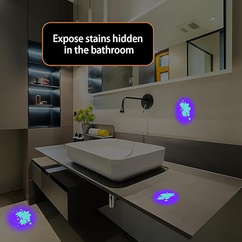 Miniatura 5 de Linterna UV 12 LED linterna de luz negra Mini, luz detector de orina de mascotas para perrogato, manchas secas, curado de resina, chinches de cama