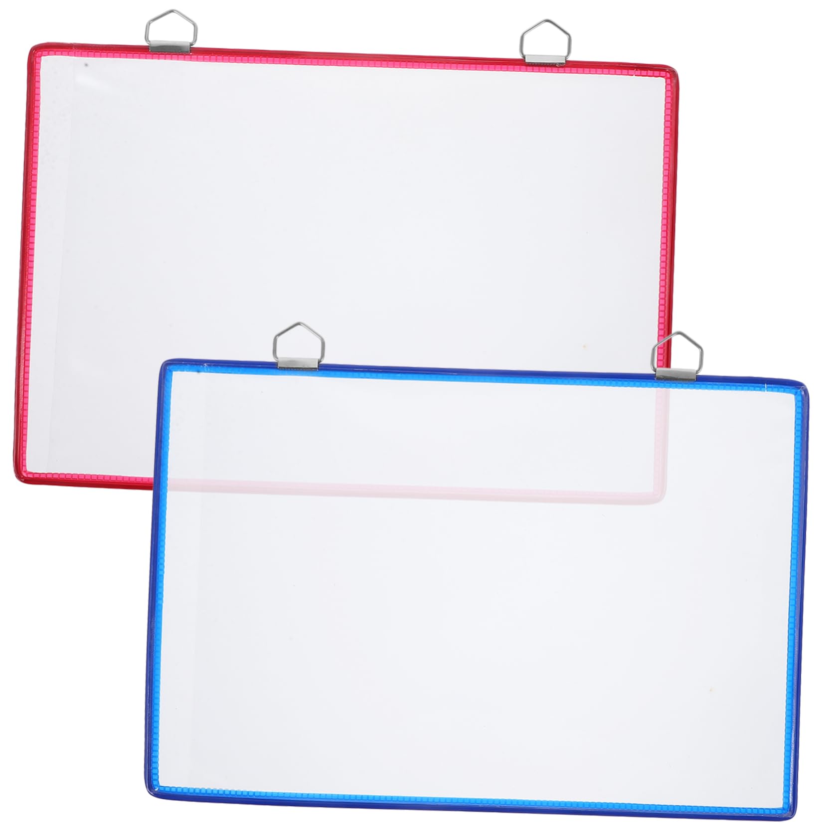 Uonlytech 2Pcs Wall File Organizer Clear Hanging Folder for Documents Bills and Receipts and Deformation File Storage Bag for Office Home and School Use