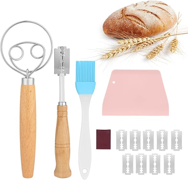 OSDUE kit para pan con batidor, cortador y 10 hojas – Imagen 1