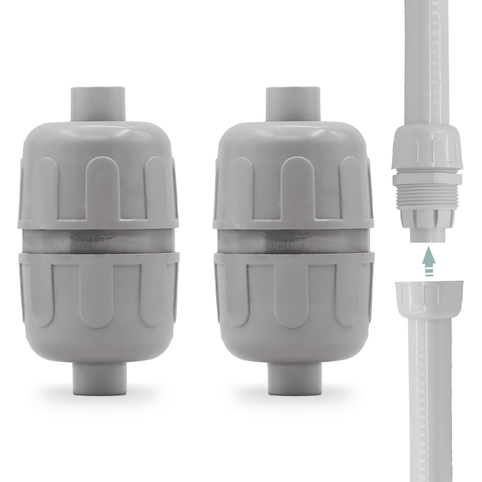 1/2 inch Liquid-Tight Connector,PVC Flexible Conduit Double-Ended Connector,Straight 180 Degree,Two-Way Conduit Connector,Electrical Conduit Fittings(2 Pcs)-image-30