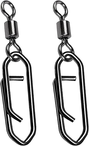 AMYSPORTS Barril de agua salada de alta resistencia Giratorios Aparejos de pesca Conector de línea de acero inoxidable Broches de pesca Cambio