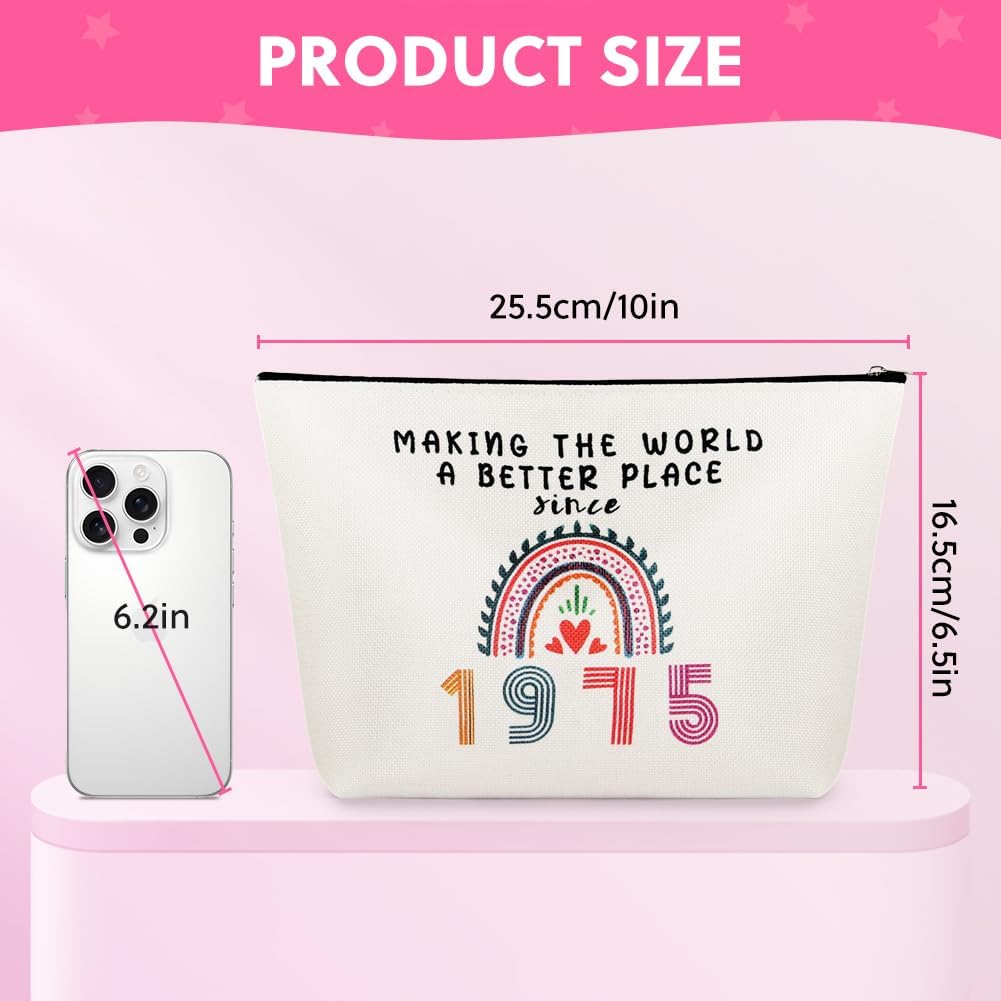 Aucuu Women's Cosmetic Bag, Linen Makeup Bag, Birthday Cosmetic Bag, Multifunctional Makeup Bag, Portable Cosmetic Bag, Birthday Gift, 2003, M image 3