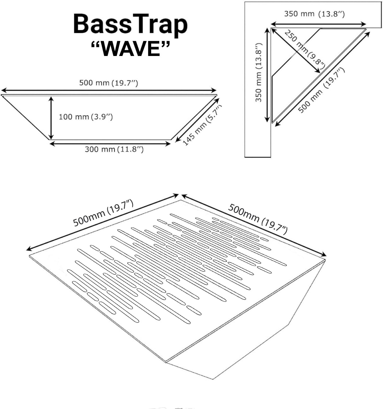 コーナー型ベーストラップ プロ用録音スタジオ仕様 三角形ベーストラップ コーナー型ベーストラップ プロ用録音スタジオ仕様 三角形ベース