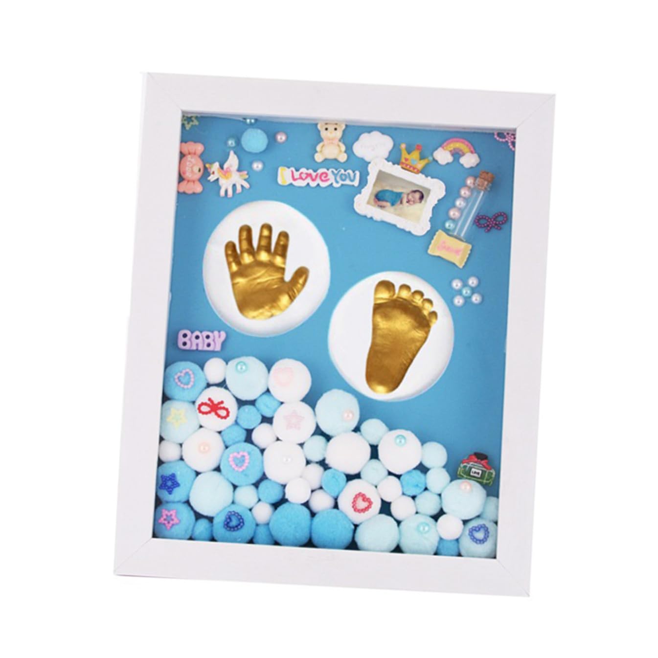 1juego Kit De Marcos Para Huellas De Manos y Pies De Para Recién Nacidos De Recuerdo Para Primerizos Incluye Materiales Seguros y Fácil De Usar Diseño