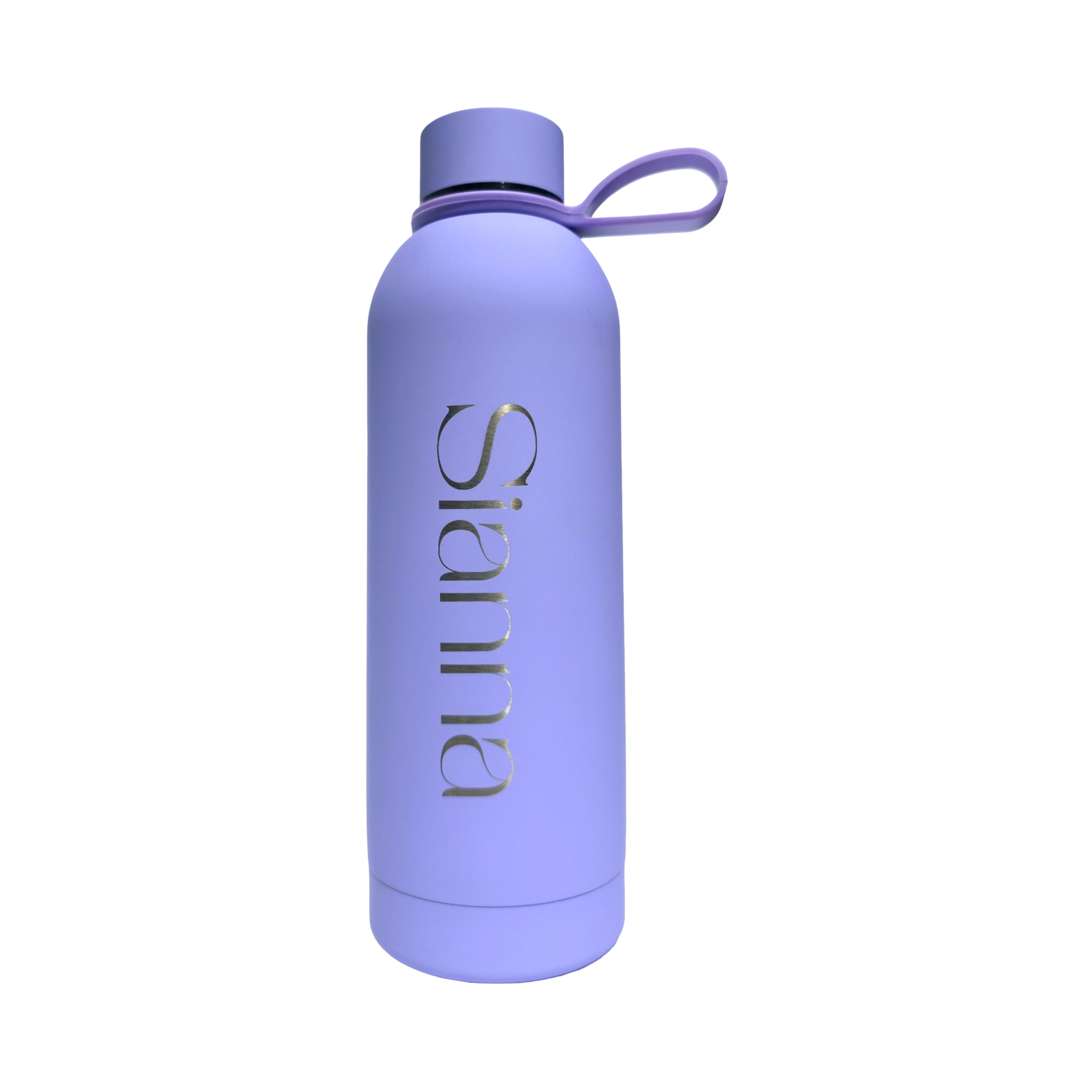 Personalised Insulated Water Bottle – Custom Name Laser Engraved Bottle, Stainless Steel, Gym Bottle, Teacher & Bridesmaid Gift (Lavender)