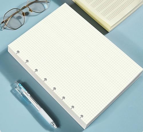 Miniatura 9 de A5 TUL - Papel de recambio de cuadrícula con disco de 8 discos, 100 hojas200 páginas, papel de cuadrícula de hojas sueltas, papel blanco de 3.53
