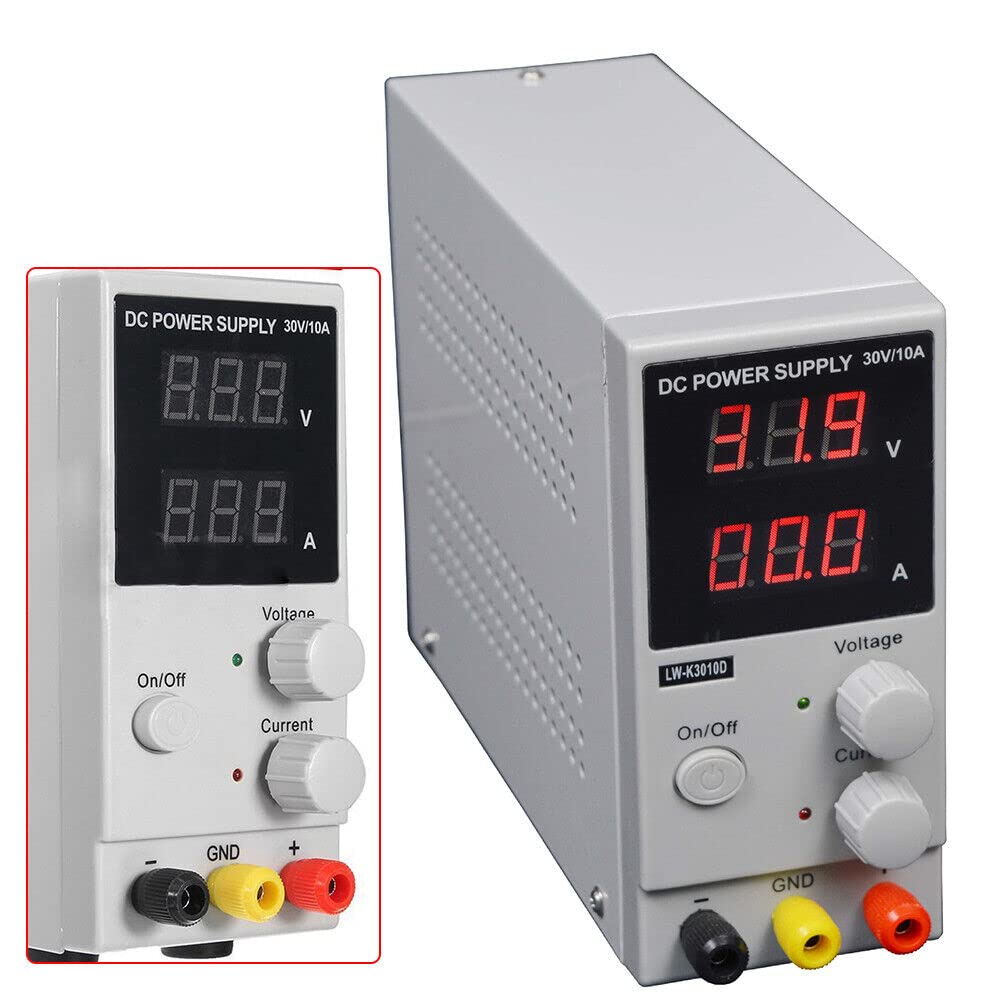 Regulated DC Power Supply 0-30 V 0-10 A - Fuente de alimentación de CC ajustable de 220 V Fuente de alimentación conmutada digital para espectrofotómetro y reparación de equipos de laboratorio