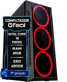 PC Gamer Blue PC Intel Core i9 11900K (11ª Geração) 8GB DDR4 3000MHz SSD 480GB - Fonte 750W