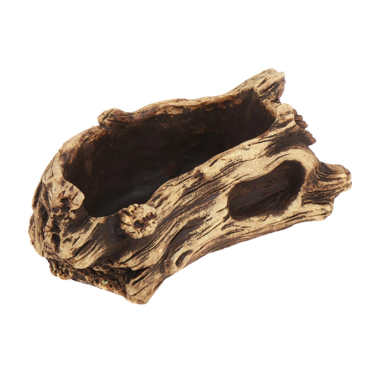 Pot de fleurs souche de bois en ciment déco nature créative maison et bureau