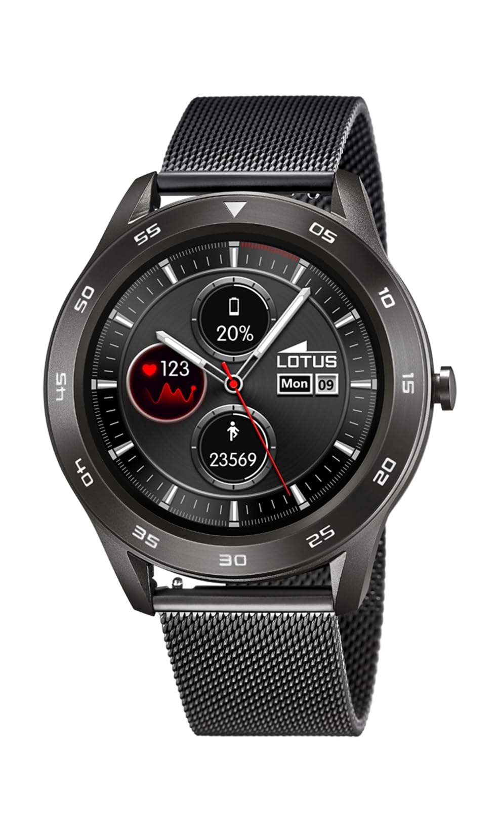 Smartwatch Lotus para hombre con elegante correa de acero inoxidable y caja de zinc gris 4