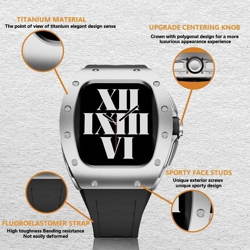 Bracelet alliage titane Apple Watch 44mm évite rayures boîtier robuste