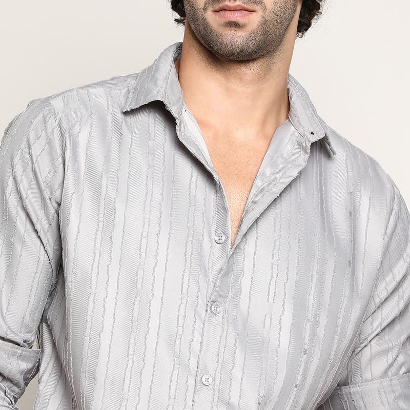 Image of CAHOOT Men's Shirt for Casual Wear | Mid-Rise | Regular Fit | Button Closure | Shirt Crafted with Comfort Fit for Everyday Wear