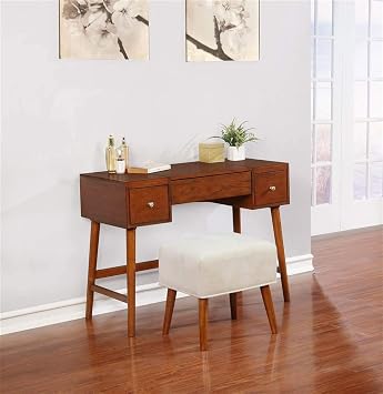Linon Viola Vanity Set Walnut
