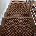 CAMILSON Stair Treads Runner Mats - Non Slip Indoor Outdoor Carpet - Pet Dog Stair Pads Step Covers (Set of 7, Trellis Brown)