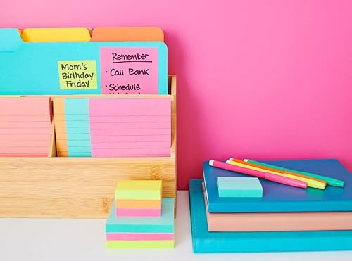 Miniatura 5 de Post-it Notas, 3 x 3 pulgadas, 6 blocs de notas adhesivas favoritas de Estados Unidos, colección Poptimist, colores brillantes (magenta, rosa, azul,