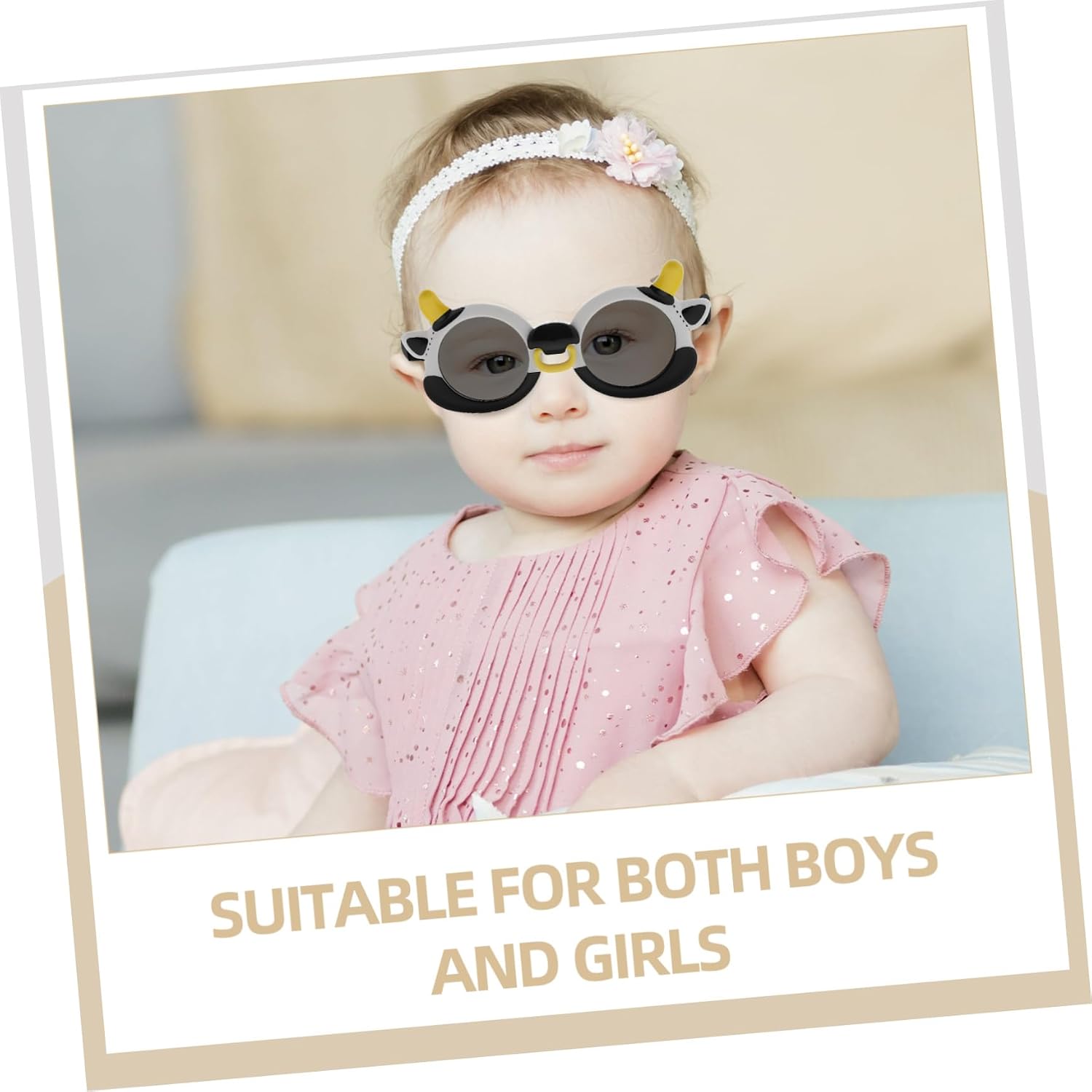 Cute Polarized Sunglasses for Boys and Girls with Soft Silicone Frame Adorable for and Dress up Uv Protection for Boys and Girls