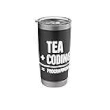 Tea Plus Coding Equals Programming Math Equation Stainless Steel Insulated Tumbler