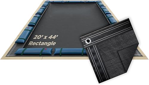 Vista 57 de Buffalo Blizzard - Cubiertas de invierno Micro Mesh Black para piscinas redondas, ovaladas y rectangulares Permite el paso de la lluvia o la nieve